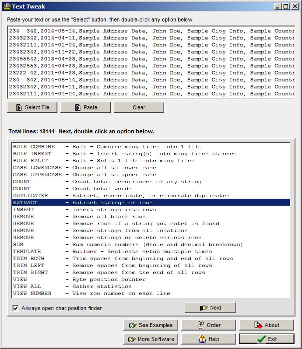 Text and file manipulation software.